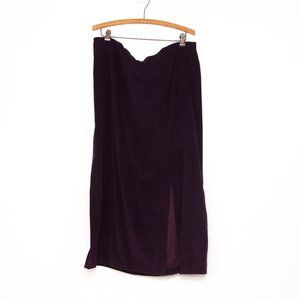 Dressbarn Purple Fitted Skirt with Slit size 20